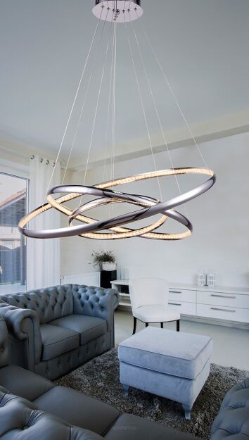 Lampa wisząca BRIGHTON 3 AZzardo AZ1609 połączenie 3 pierścieni o różnych średnicach