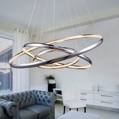 Lampa wisząca BRIGHTON 3 AZzardo AZ1609 połączenie 3 pierścieni o różnych średnicach