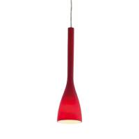 Lampa wisząca Flut SP1 SMALL ROSSO Ideal Lux  035703  klosz z dmuchanego matowego szkła w kolorze czerwonym