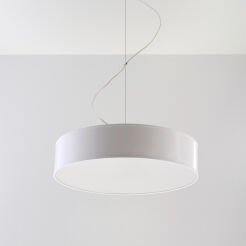 Elegancka Lampa Sufitowa Koło Wisząca ARENA 45  SL. 0120 klosz z tworzywa sztucznego w kolorze białym w kształcie walca