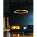 Lampa wisząca ANDREA 100 3000K DIMM (25W+65W) BK złota Azzardo AZ5103 - 2