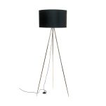 Lampa podłogowa INGA H06-GD-BK Zuma Line Trójnożna złota podstawa czarny abażur - 2
