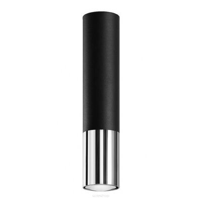 Lampa sufitowa 119SL.0939 Sollux czarna/ chrom tuba GU10