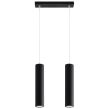 Lampa wisząca LAGOS 2 SL.0328 wiszaca w kolorze czarnym dwie tuby umieszczone na podsufitce w kształcie listwy idealna do jadalni - 3