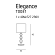 Lampa stołowa Elegance T0031 Maxlight biała kule szklane nowoczesna elegancka - 2