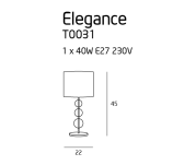 Lampa stołowa Elegance T0031 Maxlight biała kule szklane nowoczesna elegancka - 2