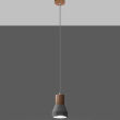 Lampa wisząca QUBIC SL.0964 Sollux Lighting drewno beton E27 - 5