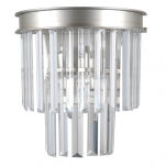 Kinkiet VERDES WL-44372-2A-SLVR-BRW Italux Srebrny szkło krystaliczne  - 2