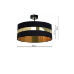 Lampa sufitowa PALMIRA BLACK/GOLD MILAGRO MLP6319  - 2