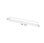 LAMPA LINIOWA SUFITOWA ELKIM LUPINUS/N 115 Funkcjonalna nowoczesna różne długości 2 kolory 3000K / 4000K  - 5