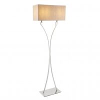 Lampa podłogowa VIENNA polerowany nikiel/beż ENDON LIGHTING 63747