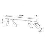 Lampa sufitowa EYETECH SL.0905 SOLLUX LIGHTING biała listwa 4x G9 - 4