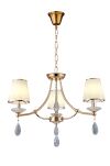 Lampa wisząca DOMINNI LDP 9268-3 (GD) Lumina Deco trójramienna złota abażury - 2