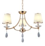 Lampa wisząca DOMINNI LDP 9268-3 (GD) Lumina Deco trójramienna złota abażury - 3