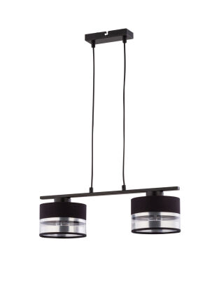 Lampa wisząca SOFIA 2 SIGMA 32166 CZARNA SREBRNA