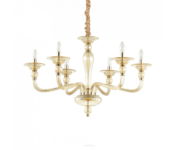 Lampa wisząca Żyrandol Danieli SP6 159942  NOWOCZESNY IP20 E27 metal Ideal Lux OPRAWA W STYLU KLASYCZNYM