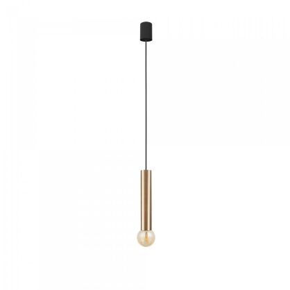 Lampa wisząca Baton E27 czarno/mosiężna 7851