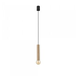 Lampa wisząca Baton E27 czarno/mosiężna 7851