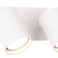 Kinkiet TOP II W0220 MAXlight Wykonany z metalu wykończony w kolorze białym 2 źródła światła GU10