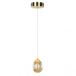 Lampa wisząca HUELTO Italux PND-22112132-1A-CHPN Złote/ szampańskie wykończenie