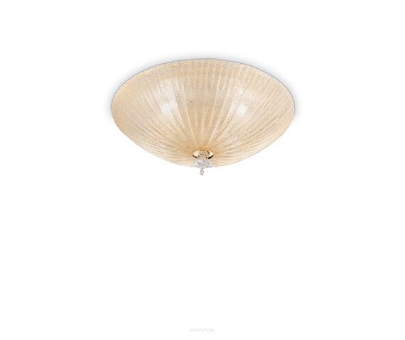 Plafon Shell PL4 140186 KLASYCZNY IP20 E27 Ideal Lux OPRAWA W STYLU KLASYCZNYM bursztynowa oprawa ze szkła
