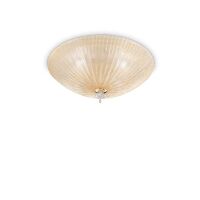 Plafon Shell PL4 140186 KLASYCZNY IP20 E27 Ideal Lux OPRAWA W STYLU KLASYCZNYM bursztynowa oprawa ze szkła