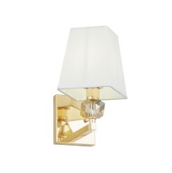 Kinkiet MONTERO W1 LUMINA DECO LDW 1249-1 (GD+WT) Klasyczny elegancki złoty
