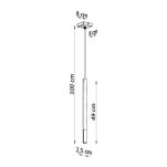 Lampa wisząca MOZAICA 1 SL.0891 SOLLUX LIGHTING tuba czarno/złota - 2