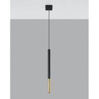 Lampa wisząca MOZAICA 1 SL.0891 SOLLUX LIGHTING tuba czarno/złota