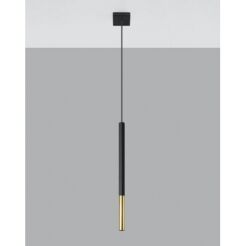 Lampa wisząca MOZAICA 1 SL.0891 SOLLUX LIGHTING tuba czarno/złota