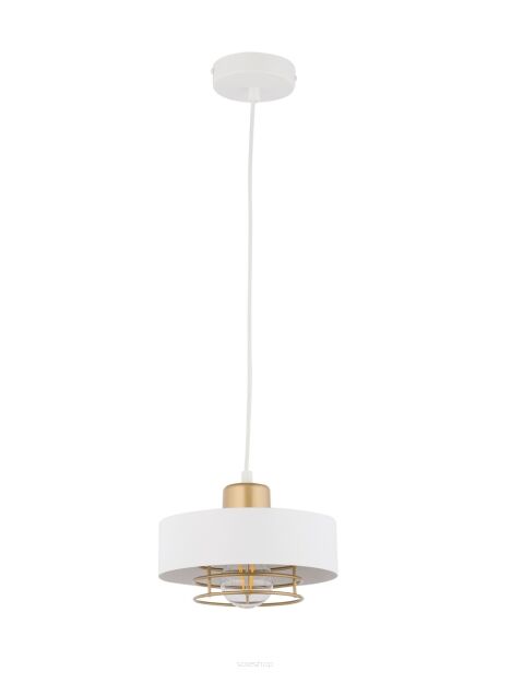 Lampa wisząca POKER 1 SIGMA 32062 biała ze złotym akcentem