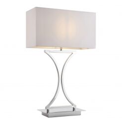 Lampa stołowa EPALLE chrom, biały ENDON LIGHTING 96930-TLCH 