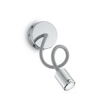 Kinkiet Focus AP1 LED Ideal Lux  097206  do czytania wykonany z metalu w kolorze chromu posiada ruchome ramię - 2