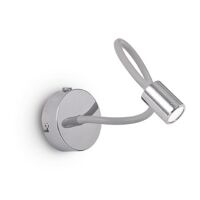 Kinkiet Focus AP1 LED Ideal Lux  097206  do czytania wykonany z metalu w kolorze chromu posiada ruchome ramię