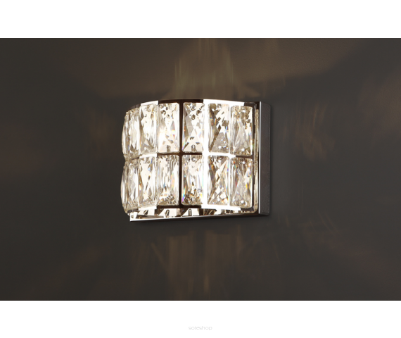 Lampa ścienna Kinkiet Diamante II W0204 Maxlight półokrągły pałacowy kryształ 