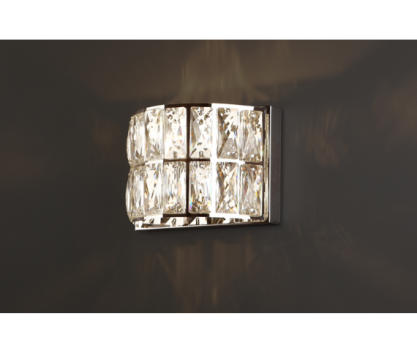 Lampa ścienna Kinkiet Diamante II W0204 Maxlight półokrągły pałacowy kryształ 