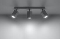 Regulowana Lampa sufitowa listwa MERIDA 3 biała SL.0097 SOLLUX LIGHTING nowoczesny klosze prostokątne - 2
