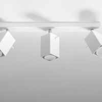 Regulowana Lampa sufitowa listwa MERIDA 3 biała SL.0097 SOLLUX LIGHTING nowoczesny klosze prostokątne