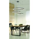 Lampa wisząca HALO PENDANT 120+100+80 CCT BK + REMOTE CONTROL czarna Azzardo AZ5349 - 2