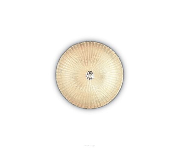 Plafon Shell PL3 140179 KLASYCZNY IP20 E27 Ideal Lux OPRAWA W STYLU KLASYCZNYM bursztynowa oprawa ze szkła