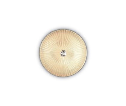 Plafon Shell PL3 140179 KLASYCZNY IP20 E27 Ideal Lux OPRAWA W STYLU KLASYCZNYM bursztynowa oprawa ze szkła