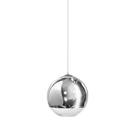 Lampa wisząca Silver Ball 25 AZzardo LP-5034M AZ0733 kula w kolorze chromu i transparentnego szkła