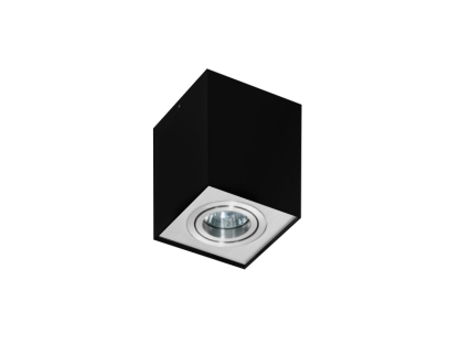 Plafon Eloy czarny/aluminium AZzardo GM4106 BK/AL  AZ0930 prostokąt natynkowy techniczny