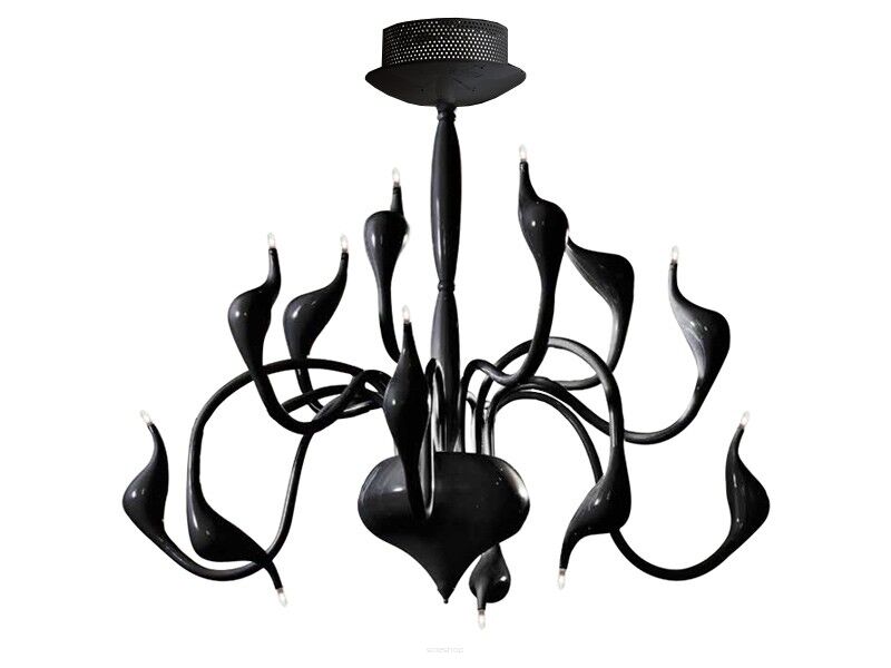Lampa wisząca Snake czarna AZzardo AZ1017 MD 6230-12 BK kształtem przypomina węże ma kolor czarny