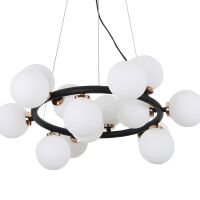 Lampa wisząca MARSIADA LDP 6033-15 (BK+GD) Lumina Deco Nowoczesna czarno-złota