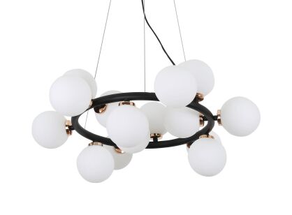Lampa wisząca MARSIADA LDP 6033-15 (BK+GD) Lumina Deco Nowoczesna czarno-złota