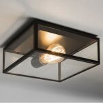 Lampa sufitowa zewnętrzna Bronte- Astro 7388 1353001 czarna oprawa metalowa szkło przezroczyste IP23 - 2