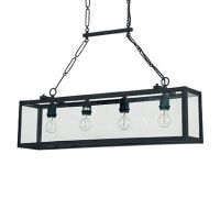 Lampa wisząca IGOR SP4 CZARNY Ideal Lux  092942 ma kolor czarny  jest w kształcie prostokąta surowy kształt styl industralny