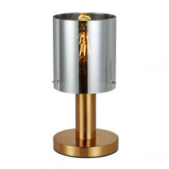 Lampa stołowa SARDO TB-5581-1-BRO+SG Italux Mosiężna podstawa dymiony klosz