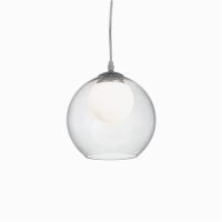 Lampa wisząca Nemo SP1 D20 Ideal Lux  052793 posiada okrągły szklany prezroczysty klosz